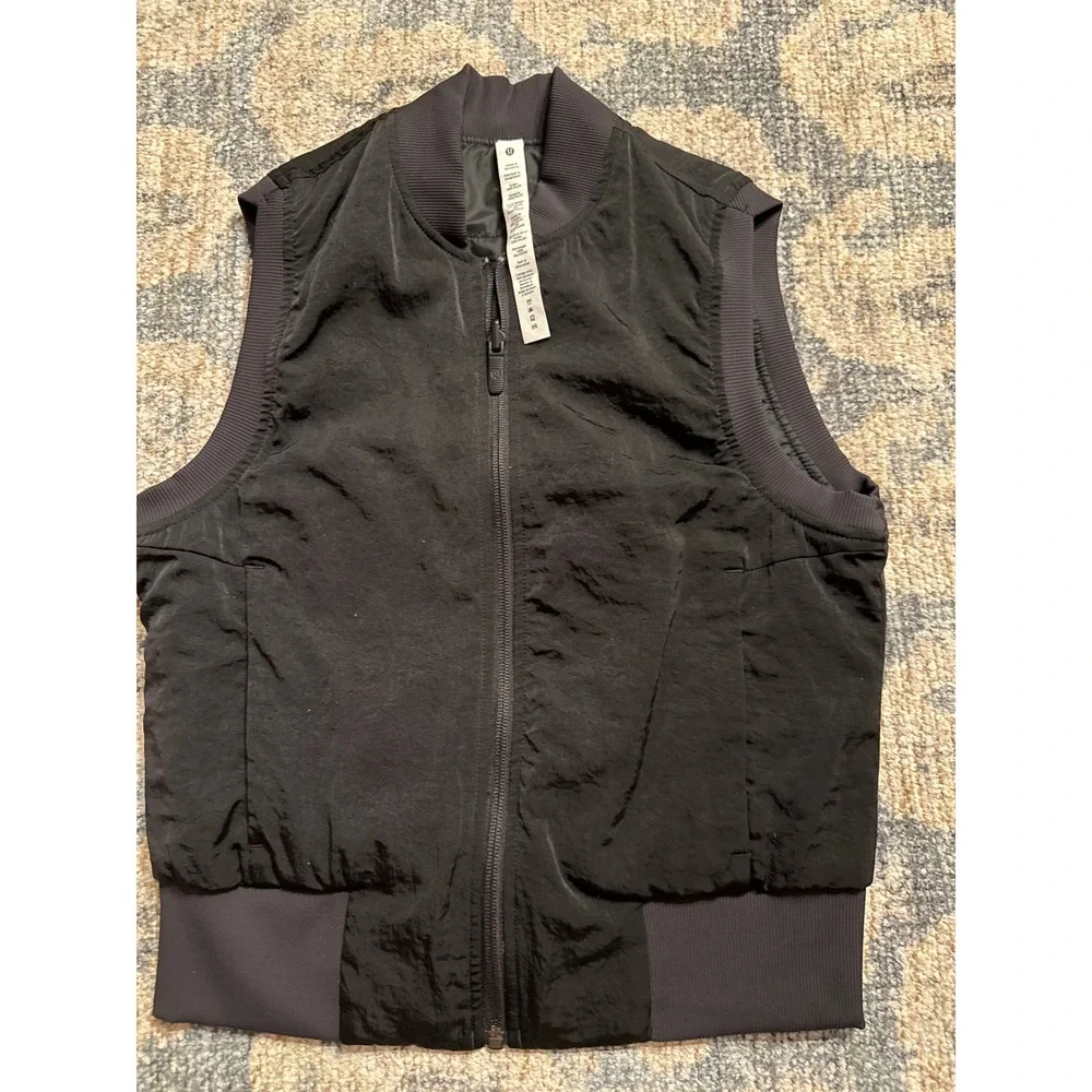Lululemon Non-Stop‎ Bomber Vest Black Size 0 Excellent Condition